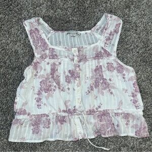 American Eagle flower blouse xs